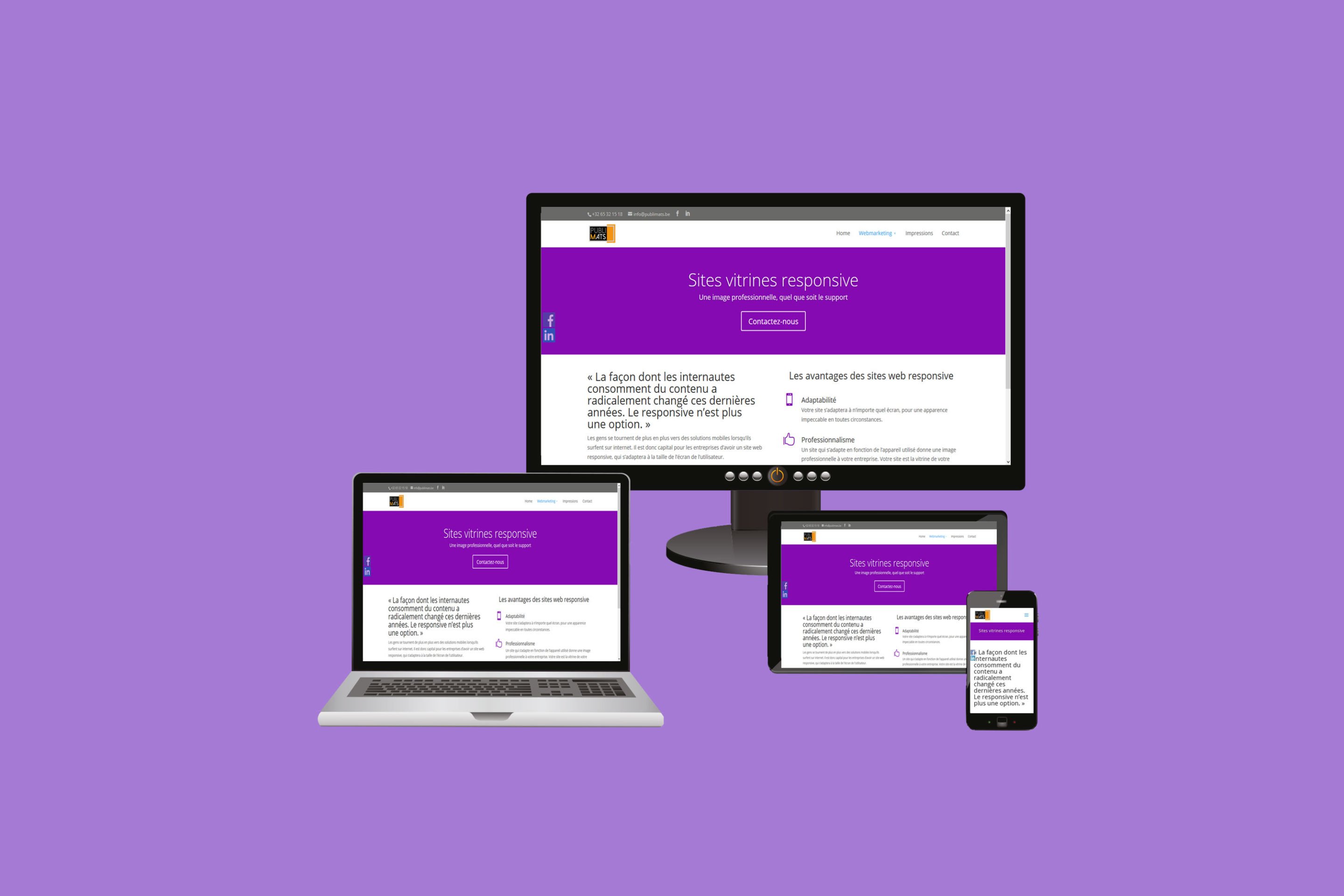 sitewebresponsive2  Publimats  agence digitale