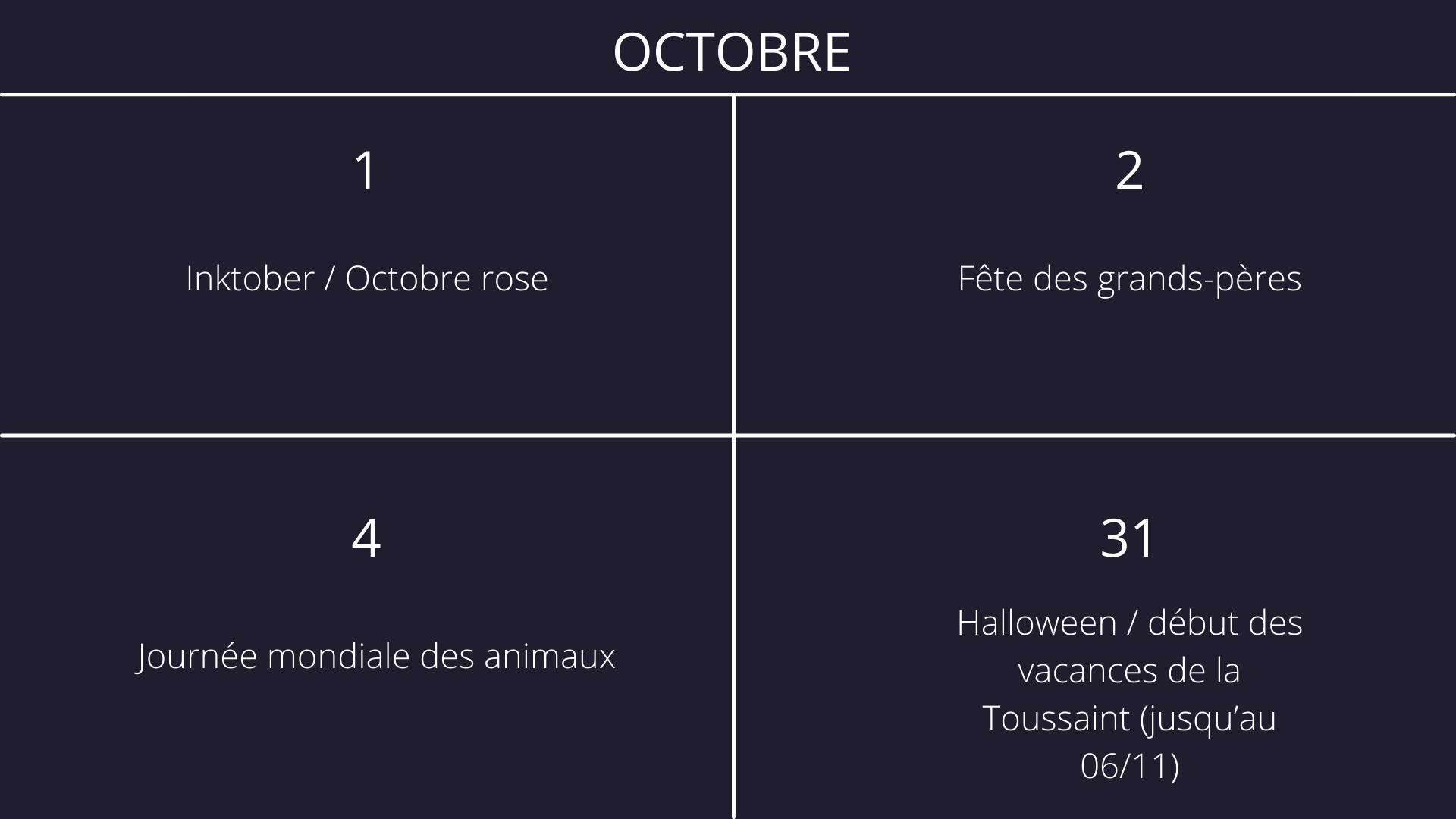 OCTOBRE